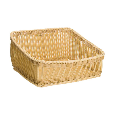 Presentation basket, 50 x 50 x16/27 cm, light beige