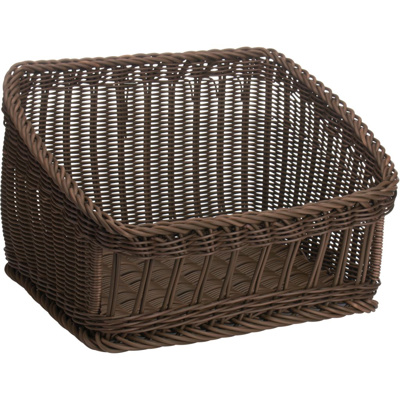Presentation basket, 40 x 40 x 16/27 cm, brown
