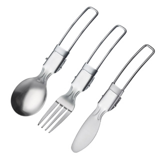 3pcs/set Stainless Steel Cutlery Set (knife, Fork, Spoon) With