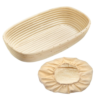 Set de banneton a pain ovale, 33,5 x 20,5 x 8 cm, avec houss