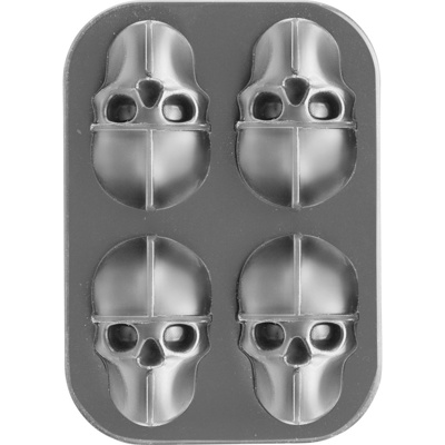 Ice cube maker with lid »Mr. Skully«