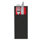 6 Cutlery pouches »Home«, 24 x 9 cm, anthracite