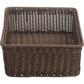 Basket rectangular, 40 x 30 x 13 cm, with metal frame, brown