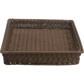 Basket rectangular, 60 x 40 x 7 cm, with metal frame, brown