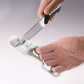 Knife- and scissor sharpener