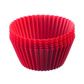 6 Moules à muffin en silicone, ø 7 cm, rouge