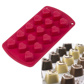 Silicone chocolate mould »Heart«, red