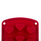 Moule à pralines en silicone »Cœur«, rouge