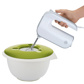 Mixing bowl with two piece lid, 2,5 l, white/apple green