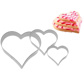 3 Terrace cookie cutters »Heart«, 4 cm, 5 cm, 6 cm