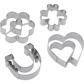 Cookie cutter »Rosette with heart 2D«, 6,5 cm