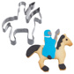 Cookie cutter »Knight with horse«, 8,5 cm