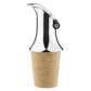 2 Free flow pourers »Frog«, chrome-plated, natural cork