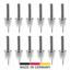 12 Free flow pourers »Inox Standard«, Display, no barcode
