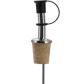 2 Free flow pourers »Inox Standard«, natural cork, plastic c