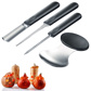 9 Pumpkin carving set »Halloween« 4 pcs., with carving patte