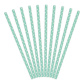 50 Paper straws, green with white dots, 19,7 cm