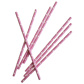 50 Paper straws, pink with white stars, 19,7 cm