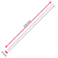 50 Drinking straws »Glas« straight, 240 mm + cleaning brush