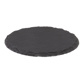 8 Natural slate coasters, round, ø 10 cm, in bambou-holder