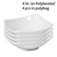 4 Ceramic dishes »Tapas + Friends«, square, 7,4 x 7,4 x 2,5